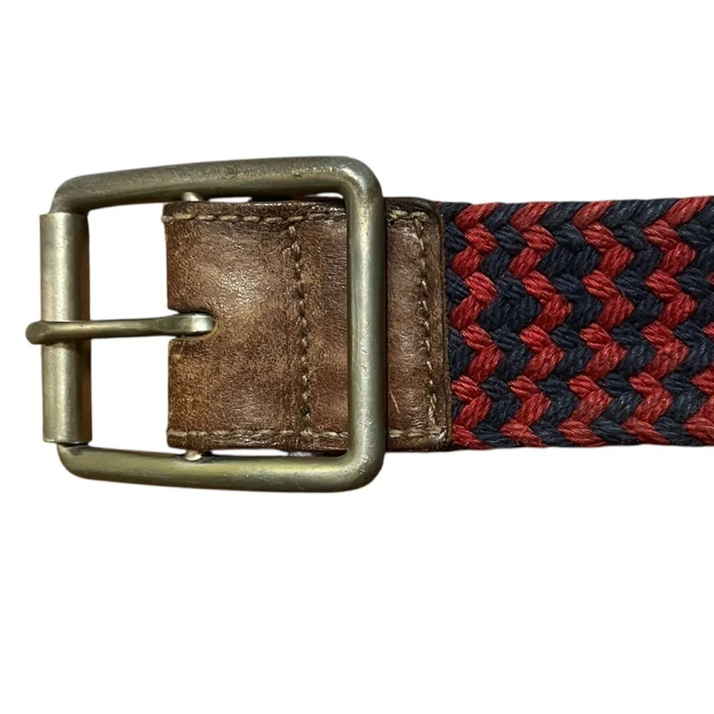 American Eagle Outfitters Red and Blue Woven Belt